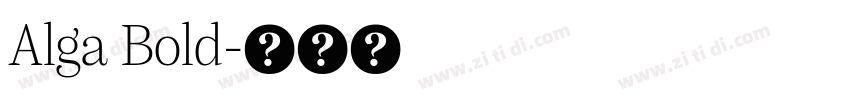 Alga Bold字体转换